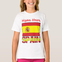 Personalisierte Spanien-Flagge Heritage Mädchen-