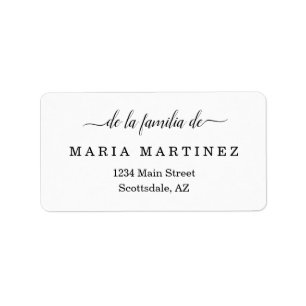 Personalisierte spanische Beerdigungs-Rücksendeadr Adressaufkleber