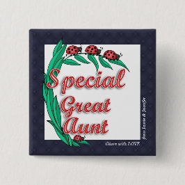 Personalisierte Special Great Tante Ladybugs Button
