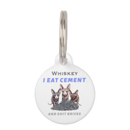Personalisierte Sphynx Katzen Funny I Eat Cement M Haustiermarke