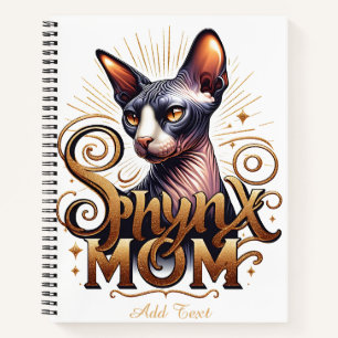 Personalisierte Sphynx-Katzen-Mutter zum Muttertag Notizbuch