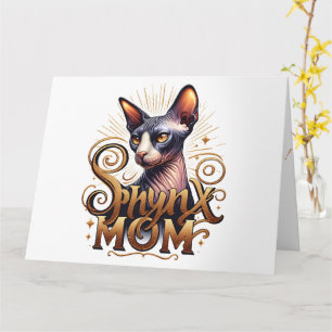 Personalisierte Sphynx-Katzenmutter zum Muttertag Karte