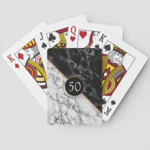 Personalisierte Spielkarten Geschenk Schwarz-weiße