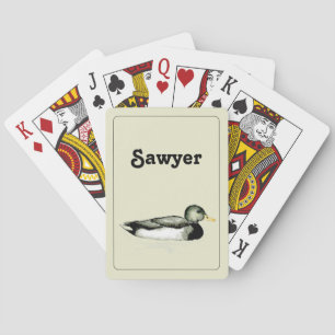 Personalisierte Spielkarten Mallard Duck