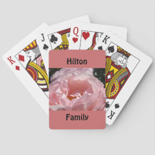Personalisierte Spielkarten Rosa Rosen Kartenspiel