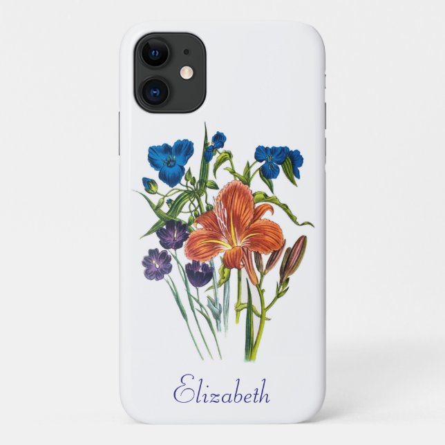 Personalisierte Spinnstoffe und Taglilie Case-Mate iPhone Hülle (Rückseite)