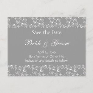 Personalisierte SpiralWirbel Save the Date Ankündigungspostkarte
