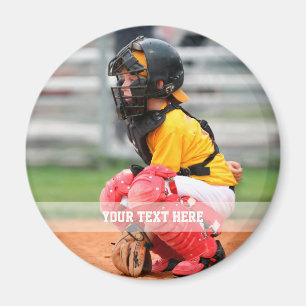 Personalisierte Sport-Foto-Nadelrückseite Magnet