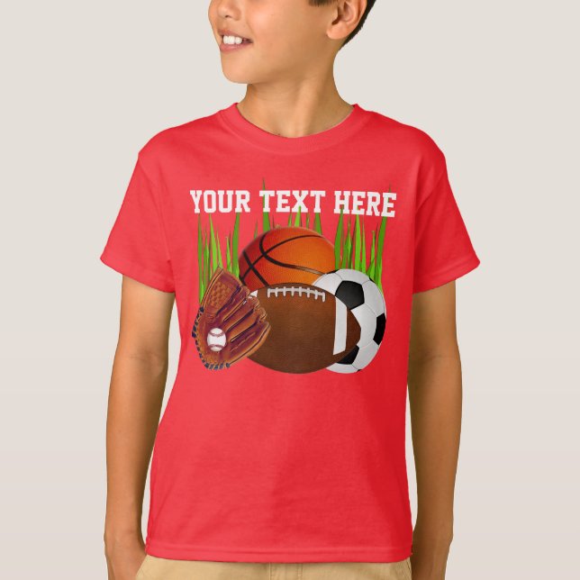 Personalisierte Sport-Shirts für Jungen-Lose Sport T-Shirt (Vorderseite)