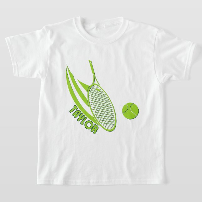 Personalisierte Sportarten mit dem Namen Tennis Ki T-Shirt (Ablage )