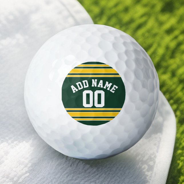 Personalisierte Sportarten mit Gelb und Grün Golfball (Add Your Name to this Personalized Golf Ball)