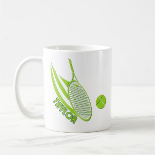 Personalisierte Sportarten mit Namen Tennis Kaffeetasse