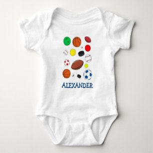 Personalisierte Sporthallen Baby Strampler