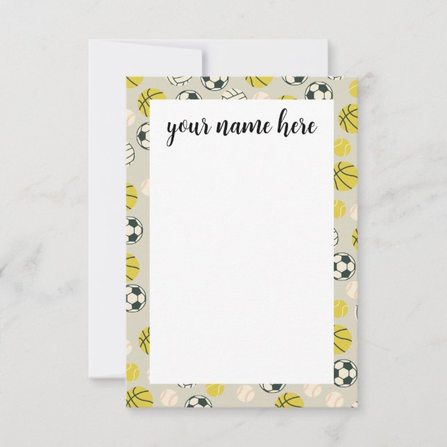 Personalisierte Sportnotecards Dankeskarte (Vorderseite)