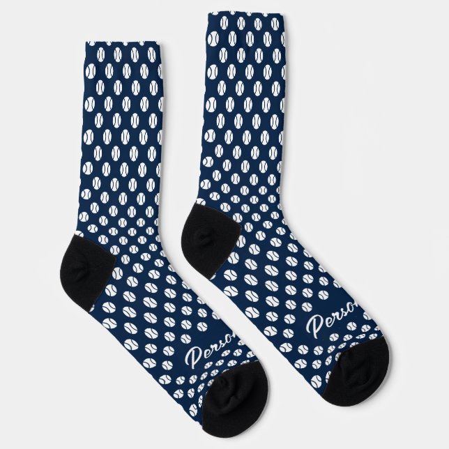 Personalisierte Sportsocken mit Tennisball-Druck Socken (Rechts)