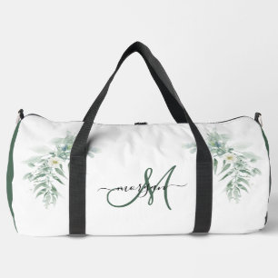Personalisierte Sporttasche mit grünem Laub Duffle Bag