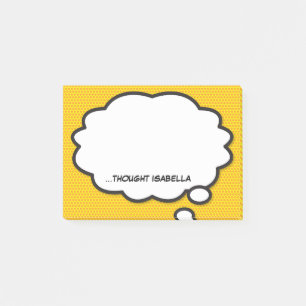 Personalisierte Sprechblase Comic-Spaß Post-it Klebezettel