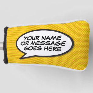Personalisierte Sprechblasen-Comic-Book Golf Headcover