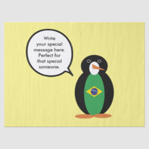 Personalisierte sprechende brasilianische Flagge M Seidenpapier