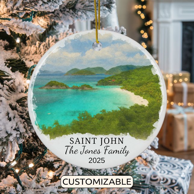 Personalisierte St. John Ornament, Jungfrau Keramik Ornament (Von Creator hochgeladen)