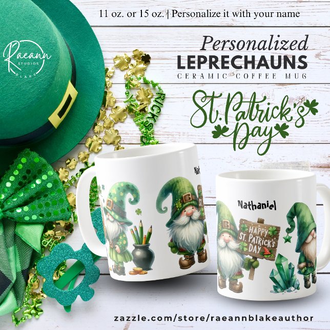 Personalisierte St. Patrick's Day Leprechauns Kera Kaffeetasse (Von Creator hochgeladen)