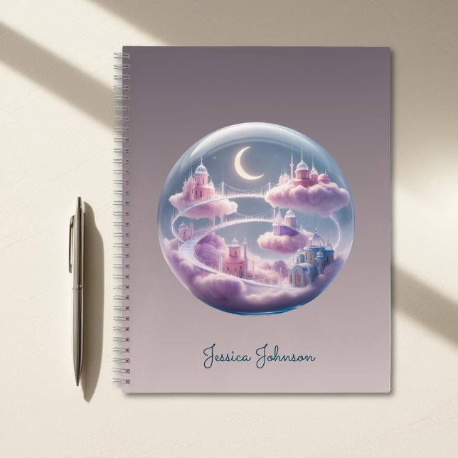 Personalisierte Stadt Notizbuch (Personalized Celestial Floating City Notebook)