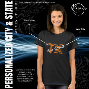 Personalisierte Stadt und Staat T - Shirt