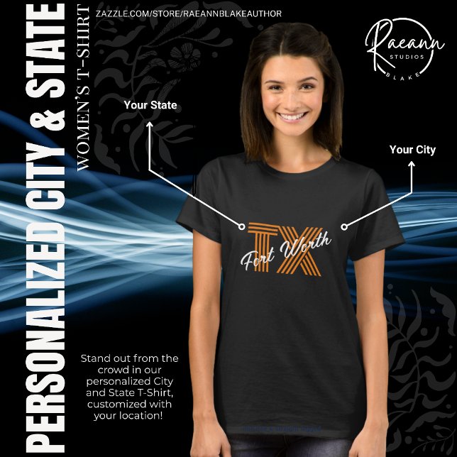 Personalisierte Stadt und Staat T - Shirt (Von Creator hochgeladen)