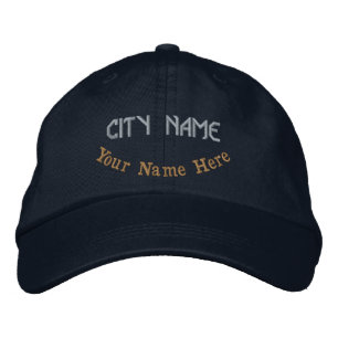 Personalisierte Stadtname Navy-Mütze mit klassisch Bestickte Baseballkappe