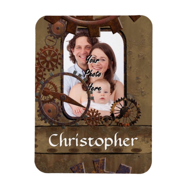 Personalisierte Stahlbildvorlage Magnet (Vertikal)