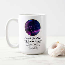 Personalisierte Star Map Tasse: Die Nacht, die wir Kaffeetasse