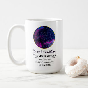 Personalisierte Star Map Tasse: Die Nacht, die wir Kaffeetasse