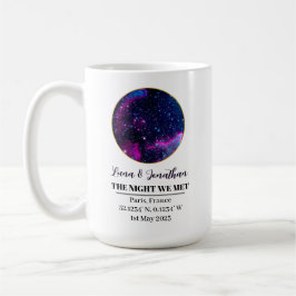 Personalisierte Star Map Tasse: Die Nacht, die wir Kaffeetasse