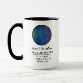 Personalisierte Star Map Tasse: Die Nacht, die wir Tasse