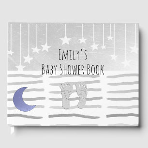 Personalisierte Star- und Moon Themed Kinderdusche Gästebuch