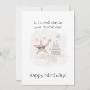 Personalisierte Starfish Geburtstagskarte Feiertagskarte