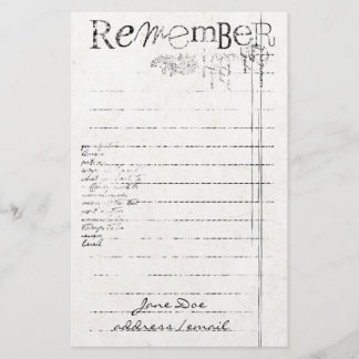 Personalisierte Stationäre Briefpapier