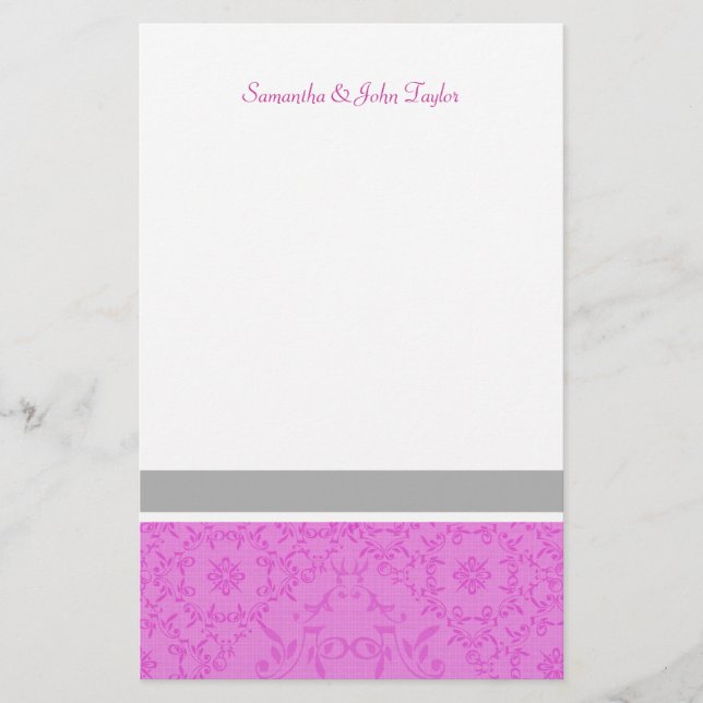 Personalisierte Stationäre Hochzeit Dankeschön Hin Briefpapier (Vorderseite)