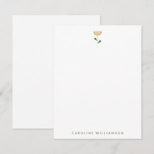 Personalisierte Stationery Minimalistisch floral S Mitteilungskarte