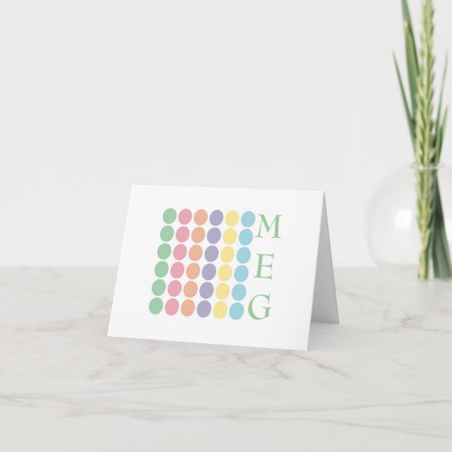 Personalisierte Stationery Pastel Dots (Vorderseite)
