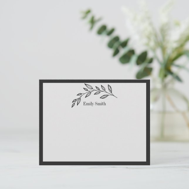 Personalisierte Stationery Wild Meadow Flat Card Mitteilungskarte (Stehend Vorderseite)