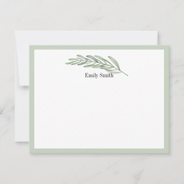 Personalisierte Stationery Wild Meadow Flat Card Mitteilungskarte (Vorderseite)