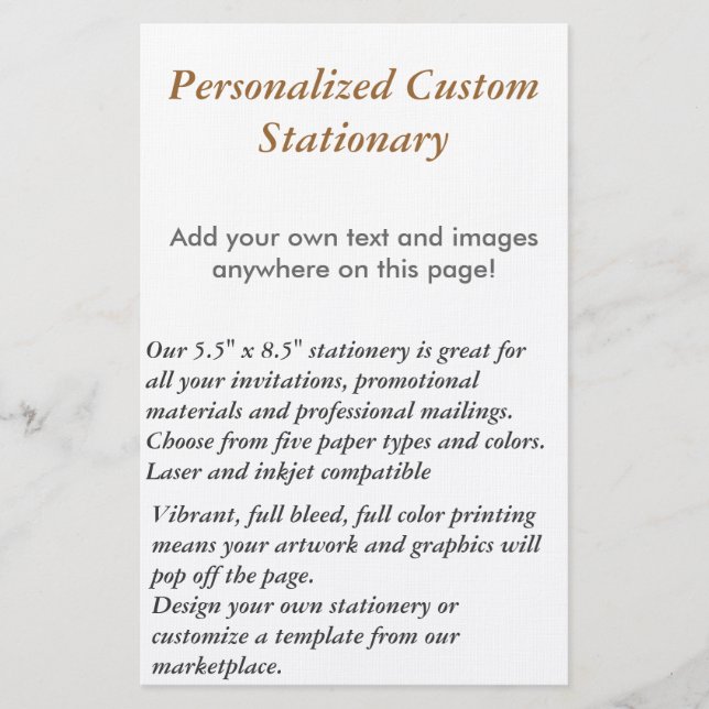 Personalisierte Stationierung Briefpapier (Vorderseite)