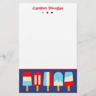 Personalisierte Stationierung der gestreiften Pops Briefpapier