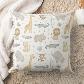 Personalisierte Stay Wild Safari-Tiere Baby-Kissen Kissen