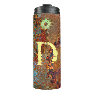 Personalisierte Steampunk-Rostige Zahnräder Thermosbecher