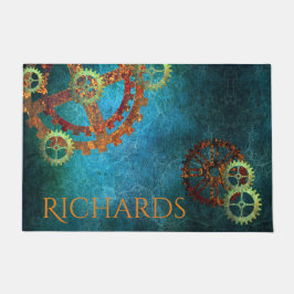 Personalisierte Steampunk-Rusty Gears Fußmatte