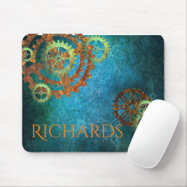 Personalisierte Steampunk-Rusty Gears   Mousepad