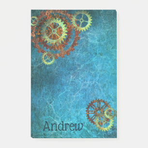 Personalisierte Steampunk-Rusty Gears Post-It-Note Post-it Klebezettel