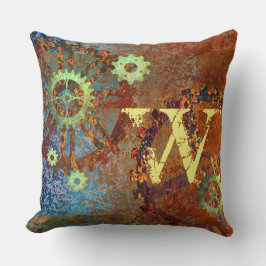 Personalisierte Steampunk-Uhrwerk Kissen